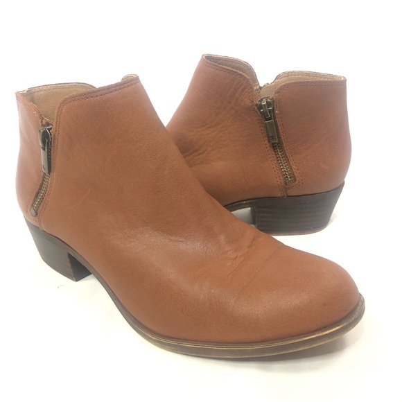 Lucky Brand Shoes - Lucky Brand Burklee Ankle Booties Cognac Tan